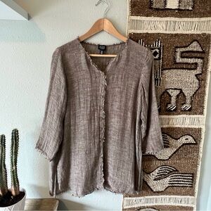 Eileen Fisher Linen Button Up Shirt/ Tunic